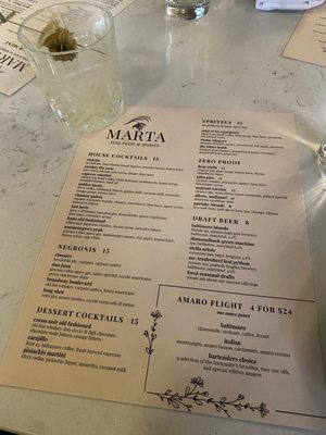 Menu photo 8 Marta Fine Food and Spirits Baltimore, MD