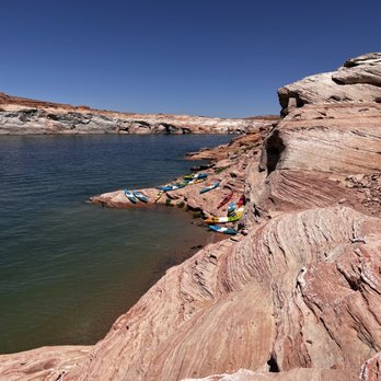 Kayak Lake Powell - Gear out where they leave it overnight to cheat - Rafting/Kayaking Near Me - Page, Arizona