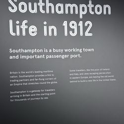 SeaCity Museum - Southampton in 1912