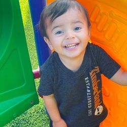 Leaps and Bounds - Our son 1 1/2 years old exploring outdoor playground!