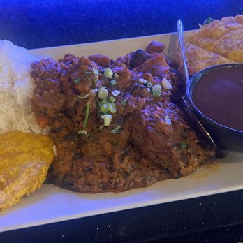 Iliana’s Bar Lounge - Legume with white rice and sous pwa noir - Haitian Near Me - Queens, New York