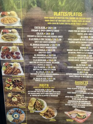 Menu photo 2 Costa Azul Mariscos & Micheladas Bastrop, TX