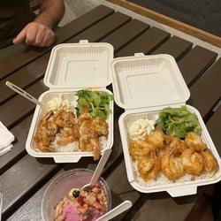 Sam's Kitchen - Teri-Garlic Sauce and Original Garlic Sauce shrimp plates