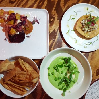 Sur Lie - Roasted Beets, Swordfish Ceviche Tostada, Sweet Pea Hummus - New American Near Me - Portland, Maine