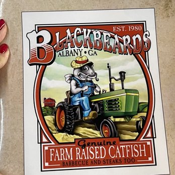 Blackbeard's-B & B Bar-B-Que - Front of menu - Barbeque Near Me - Albany, Georgia