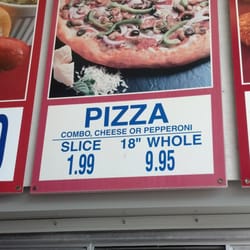 Costco Snack Shop - Costco pizza........$9.95 for a whole pizza, or $1.99 by the slice! Wot a deal!