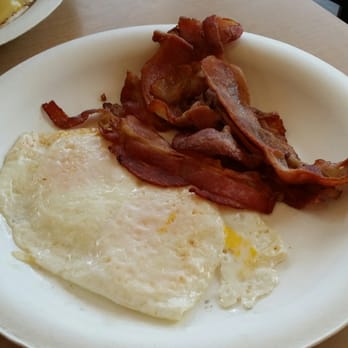 Aiea Pancake House - "Meh" bacon and eggs. - Breakfast & Brunch Near Me - Aiea, Hawaii