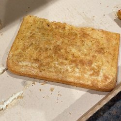 Pizza Hut - Supposed to be garlic sticks but I got a dry block of bread without garlic it was really sad to look at