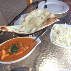 Spice Hut - Mutter Paneer, Naan and Rice