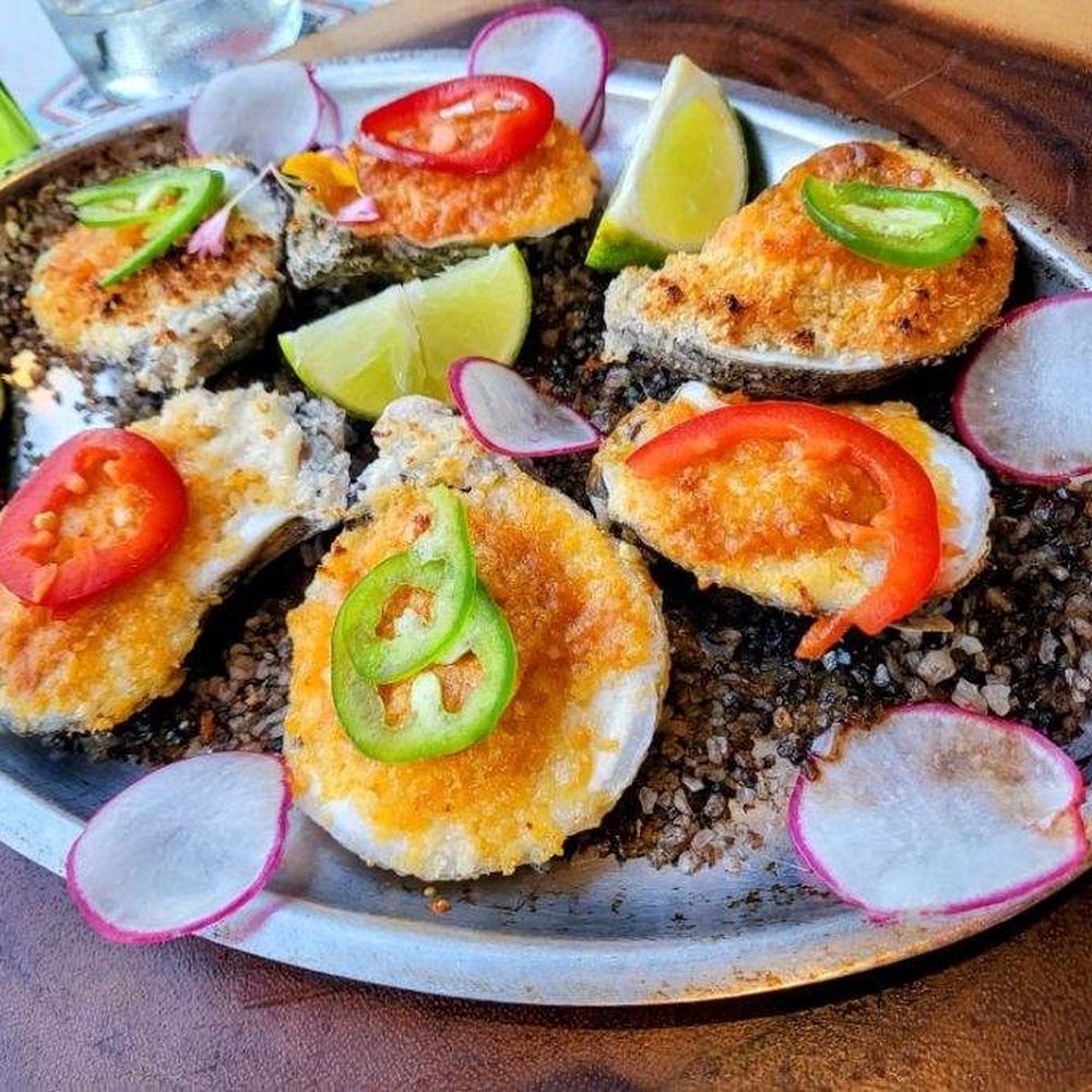 Urbe - Chargrilled oysters - Mexican Near Me - Houston, Texas Urbe - Chargrilled oysters - Mexican Near Me - Houston, Texas