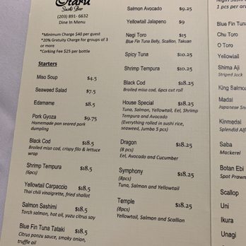 Otaru Sushi Bar - Menu - Sushi Bars Near Me - New Haven, Connecticut