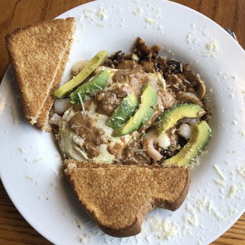 Opa! Grill & Taproom - There's that breakfast grain bowl I told you about -- it had eggs over-easy on top with moray sauce, and I added some avocado --So Tasty‼ - Greek Near Me - Traverse City, Michigan