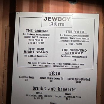 JewBoy Sliders - Menu - Burgers Near Me - Austin, Texas JewBoy Sliders - Menu - Burgers Near Me - Austin, Texas