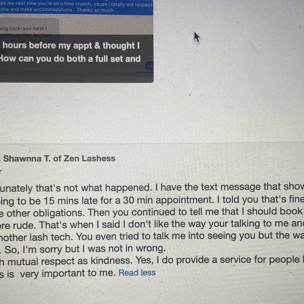 Zen Lashess - Zen Lashes - Shawna T, untrue response to my Yelp review - Eyelash Service Near Me - Los Angeles, California Zen Lashess - Zen Lashes - Shawna T, untrue response to my Yelp review - Eyelash Service Near Me - Los Angeles, California
