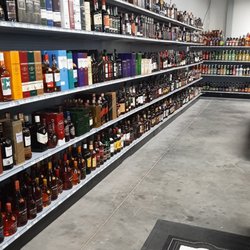 J.R. liquor store - Scotch and Bourbon wall