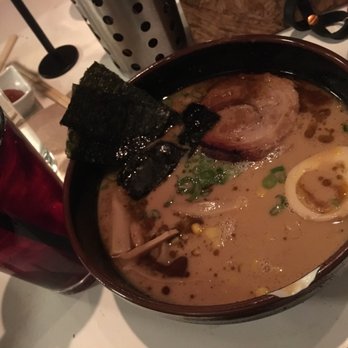 Ramen Tatsu-Ya - Hibiscus with sake and the Tonkotsu Sho - yu - Ramen Near Me - Austin, Texas Ramen Tatsu-Ya - Hibiscus with sake and the Tonkotsu Sho - yu - Ramen Near Me - Austin, Texas