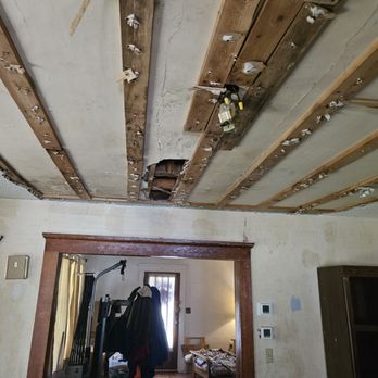 A1 Renovations - Dining Room one layer of ceiling removed - General Contractors Near Me
