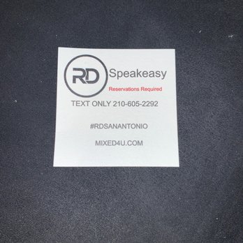 RD Speakeasy - The reservation information. - Speakeasies Near Me - San Antonio, Texas RD Speakeasy - The reservation information. - Speakeasies Near Me - San Antonio, Texas
