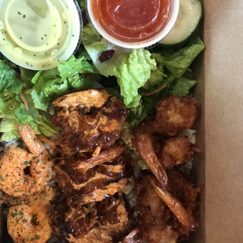 Coco Shrimp - Bryan Ave - Sampler plate - Hawaiian Near Me - Fort Worth, Texas