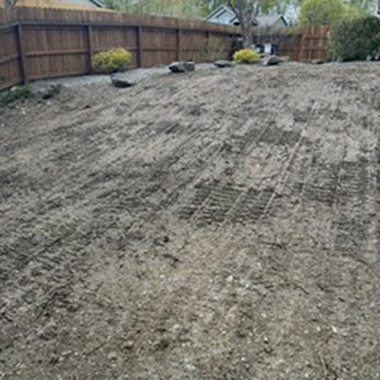 Ocean Breeze Tree Service - In this photo 2 weeks after Bobby promised us grass you can still the tracks from when he packed the mud down. - Tree Services Near Me