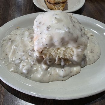 Mama's Place - A HALF serving of biscuits and gravy. The full serving might be dangerous. - American Near Me - Angola, Indiana