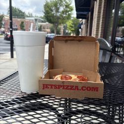 Jet's Pizza - The slice and drink