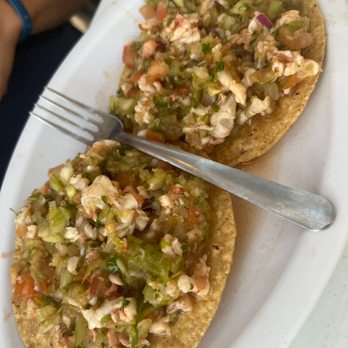 Mary's Seafood - Shrimp ceviche tostadas - Seafood Near Me - Puerto Peñasco, SON