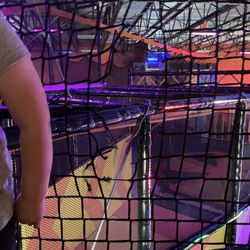 Urban Air Trampoline and Adventure Park - Torn netting  large enough for my 3yr old to crawl through and fall 10+feet to concrete below on the 2nd level of play area.