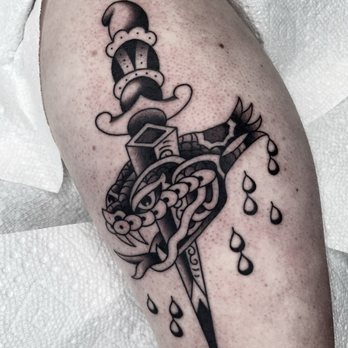 Horne Lane Tattoo - dagger and snake head - Tattoo Near Me - Mesa, Arizona Horne Lane Tattoo - dagger and snake head - Tattoo Near Me - Mesa, Arizona