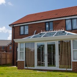 ConservatoryLand - Hipped Back Orangery Style Conservatory with French Doors