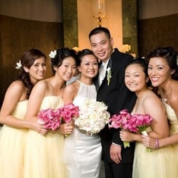 R Blooms Of Lake Oswego - My stunning bridal bouquet, beautiful bridesmaids bouquets and my husband's boutonniere