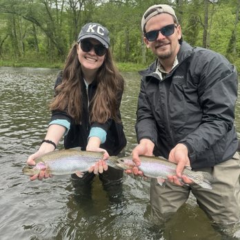 Beavers Bend Fly Shop - Matt and Ally catching big ones - Sporting Goods Near Me - Broken Bow, Oklahoma