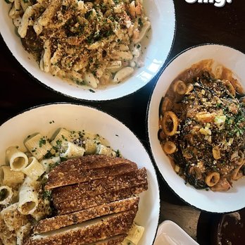 La Mondina - Carbonara with crispy chicken, cavatelli with clams, squid ink pasta with calamari - Italian Near Me - Brielle, New Jersey La Mondina - Carbonara with crispy chicken, cavatelli with clams, squid ink pasta with calamari - Italian Near Me - Brielle, New Jersey