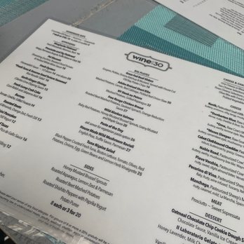 Wine 30 - Menu - Wine Bars Near Me - New York, New York