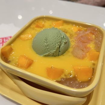 Sugar Tide Dessert - Mango Pamelo and Sago with green tea ice cream - Desserts Near Me - Foster City, California
