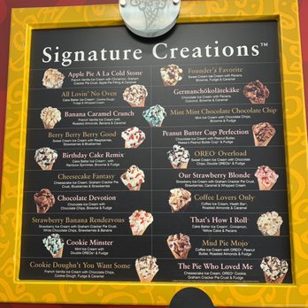 Cold Stone Creamery - Signature selections. - Ice Cream & Frozen Yogurt Near Me - Orange, California Cold Stone Creamery - Signature selections. - Ice Cream & Frozen Yogurt Near Me - Orange, California