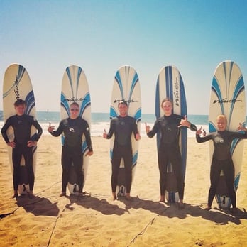 Learn To Surf LA - Guys from Latvia having fun after a nice surfing lesson. - Surf Schools Near Me