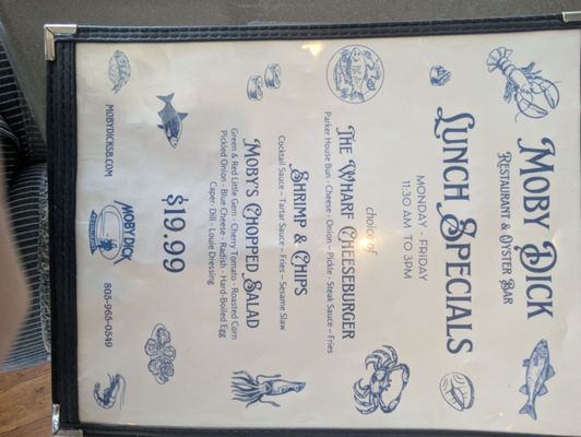 Menu photo 1 Moby Dick Restaurant Santa Barbara, CA