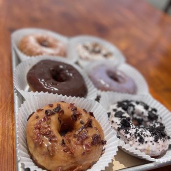 Bloom Roadside - a variety of doughnuts on a tray - Donuts Near Me - Milton, Georgia