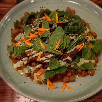 Rich Table - FRIED EGGPLANT. BRAISED ROMANO BEAN CHANA MASALA GOAT CHEESE RAITA - New American Near Me - San Francisco, California Rich Table - FRIED EGGPLANT. BRAISED ROMANO BEAN CHANA MASALA GOAT CHEESE RAITA - New American Near Me - San Francisco, California