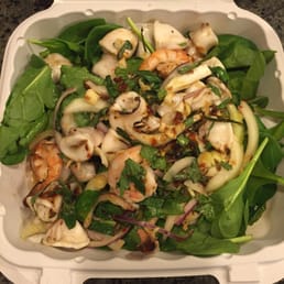 Seafood salad. So good but SO little! A little more greens would be nice for the price! Seafood salad. So good but SO little! A little more greens would be nice for the price!