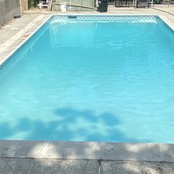 Our pool only a few days after Chris started taking care of it, amazingly clear and blue!