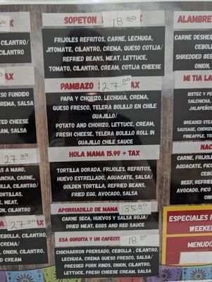 Menu photo 2 Laberinto de Humo Newark, CA