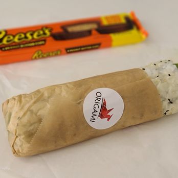 Origami - Origami Roll, DOUBLE-Sized (King Size Reese's for perspective). WELL worth the upgrade... - Sushi Bars Near Me - San Ramon, California