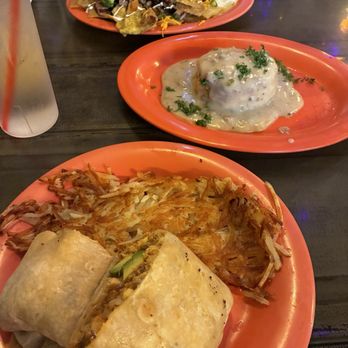 Violet Rooster - Bomb Breakfast Burrito, Biscuits & Gravy - Half Order - Breakfast & Brunch Near Me - Chino Hills, California Violet Rooster - Bomb Breakfast Burrito, Biscuits & Gravy - Half Order - Breakfast & Brunch Near Me - Chino Hills, California