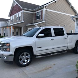Precision Tint & Auto Accessories - Front tint on my Chevy Silverado.