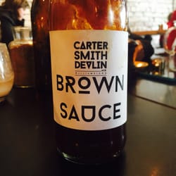 Carter Smith Devlin & Co - They make their own brown sauce! (Slightly sweeter than HP so I'm told)