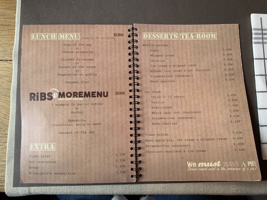 Menu photo 2 Ribs & More Bruges, VWV