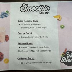The Blend - Smoothie mix in options.