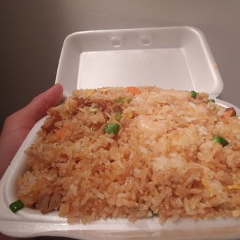 Golden Moon - Boring "Special" Fried Rice. Overcooked shrimp and hard as a rock pork chunks. Pass! - Chinese Near Me - Calgary, Alberta